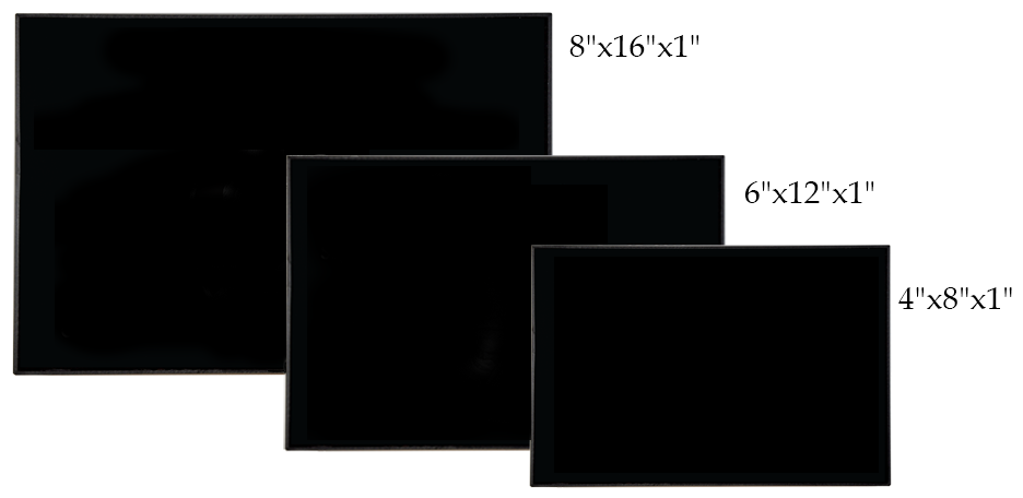 1" Thick Personalized Granite Flat Headstone - Rectangle Sizes