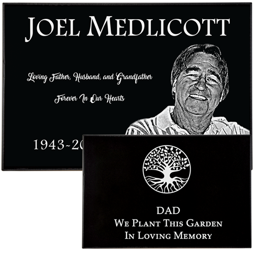 2" Thick Personalized Granite Flat Headstone