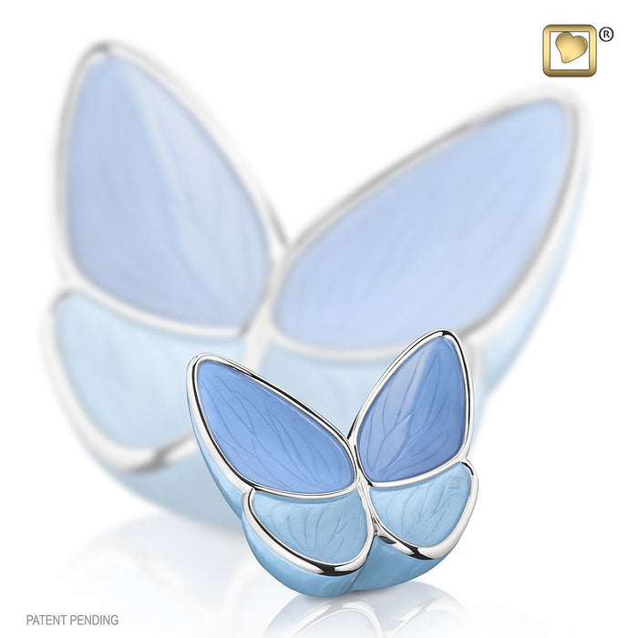 Wings of Hope Butterfly Cremation Urn in Blue