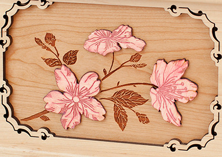 Urn Scene: Cherry Blossoms Scene