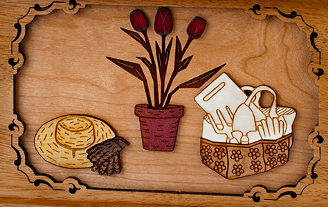 Urn Scene: Gardening Scene