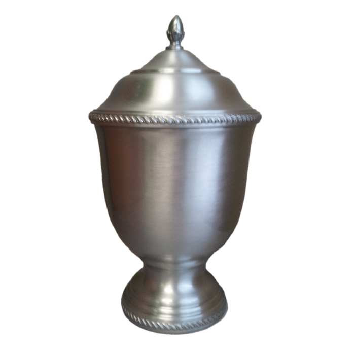 Medium sized pewter urn