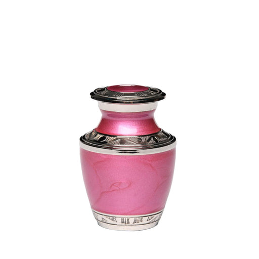 Pink Nickel Plated Brass Keepsake Urn