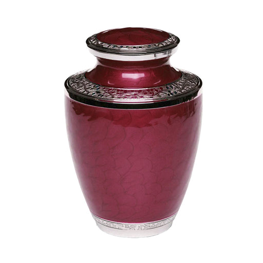 Burgundy Nickel Plated Brass Urn