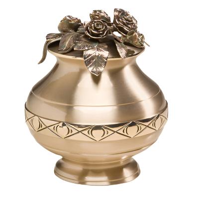 Petites Roses Cast Bronze Urn