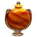 Fiery Sunset Handblown Glass Urn