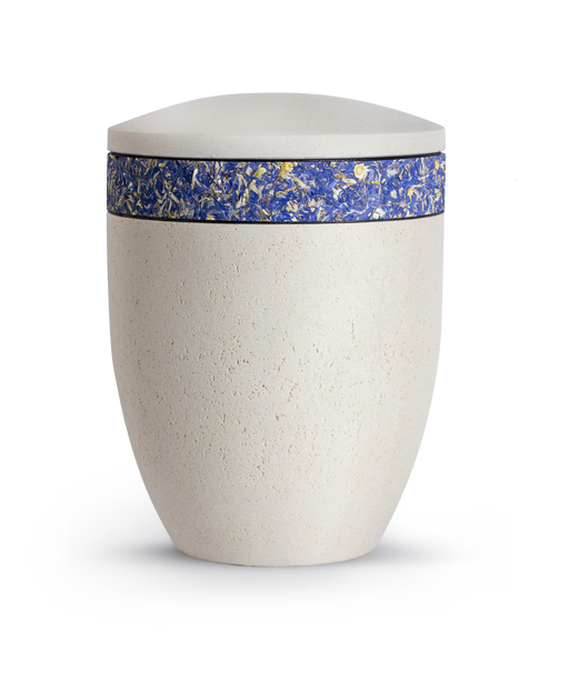 Azure Cornflower Gypsum Urn