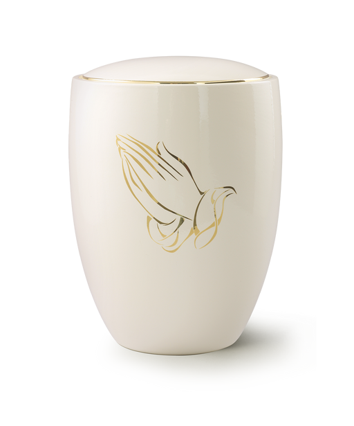 Golden Prayers Ceramic urn