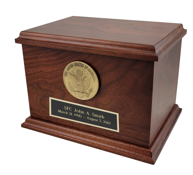 Heritage Military Cremation Urn with Free Personalization