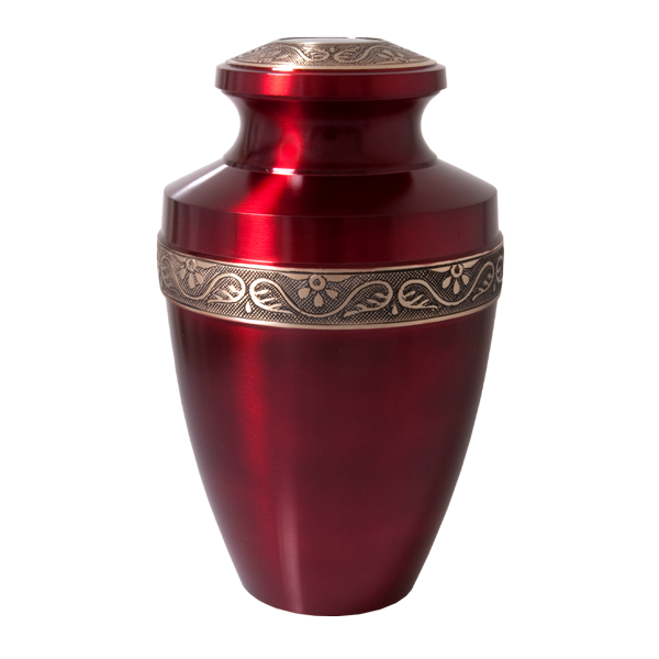 Scarlet Brass Cremation Urn - Adult