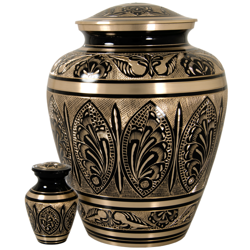 Ornate Etched Cremation Urn -All SIzes