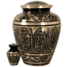 Ornate Etched Cremation Urn -All SIzes