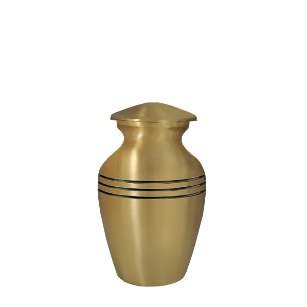 Golden Classic Brass Cremation Urn - Keepsake