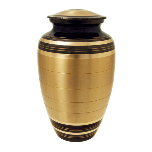 Black & Brass Cremation Urn - Adult