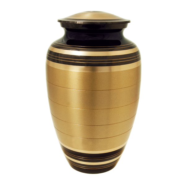 Black & Brass Cremation Urn - Adult