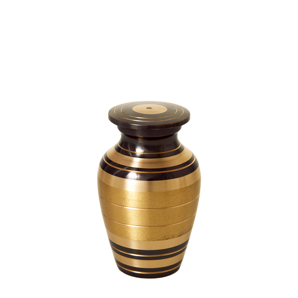 Black & Brass Cremation Urn - Keepsake
