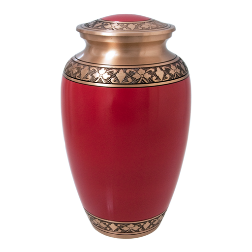 Cherry Red Brass Cremation Urn - Adult
