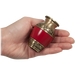 Cherry Red Brass Cremation Urn - Keepsake Scale Comparison