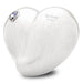 Loveheart - Heart-Shaped Metal Cremation Urn - In white engraving sample