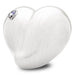 Loveheart - Heart-Shaped Metal Cremation Urn - Adult Urn in White