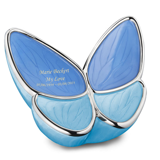 Engraving sample for Wings of Hope Butterfly in Blue
