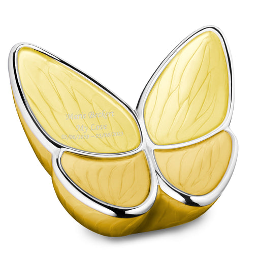 Engraving sample of the wings of hope butterfly in yellow