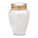 Blessing Brass Cremation Urn in Pearl White