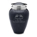 Blessing Brass Cremation Urn in Midnight Black - Engraving sample