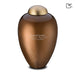 Elegant Leaf Metal Adult Urn - Engraved Sample