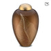 Elegant Leaf Metal Adult Urn - Bronze & Brushed Gold