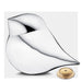 Soul Bird Brass Cremation Urn Sculpture in Silver (Male) - threaded lid at the bottom of the urn