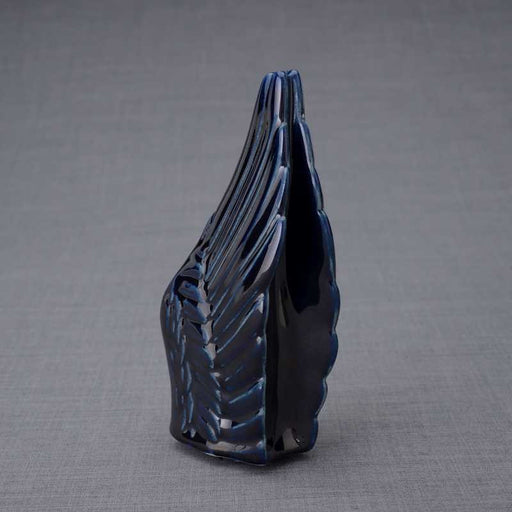 Small Sharing Keepsake Cremation Urn in Metallic Cobalt Blue