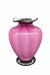 small adult glass urn mauve colors