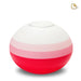 Biodegradable Round Clay Urn - Scarlet