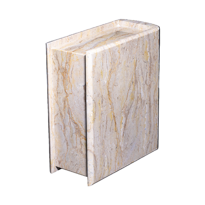 Book Urn in Cameo Marble - backside