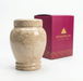 Calla - Crema Marfil Marble Urn with package