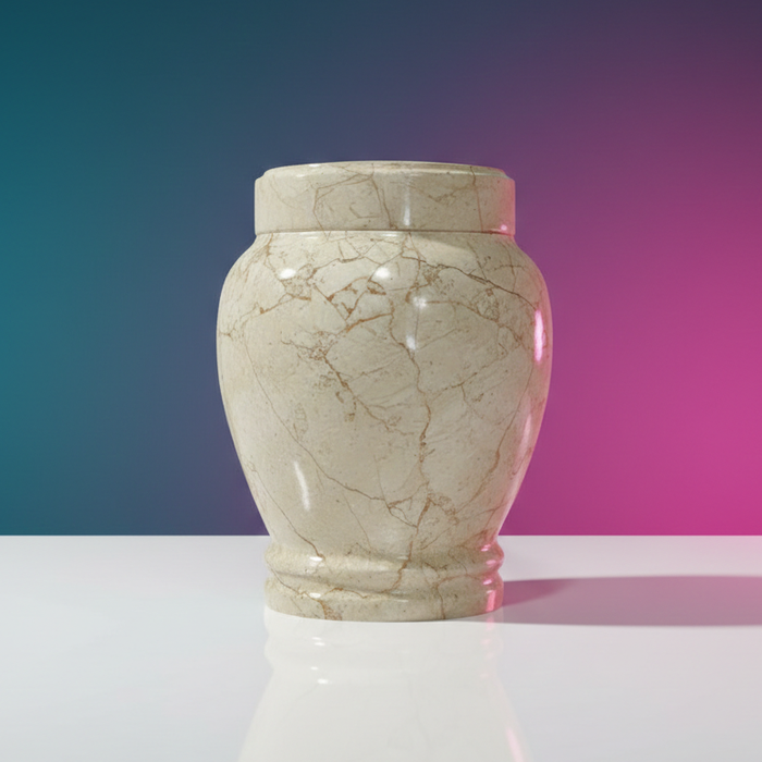 Calla - Crema Marfil Marble Urn - Alt Setting