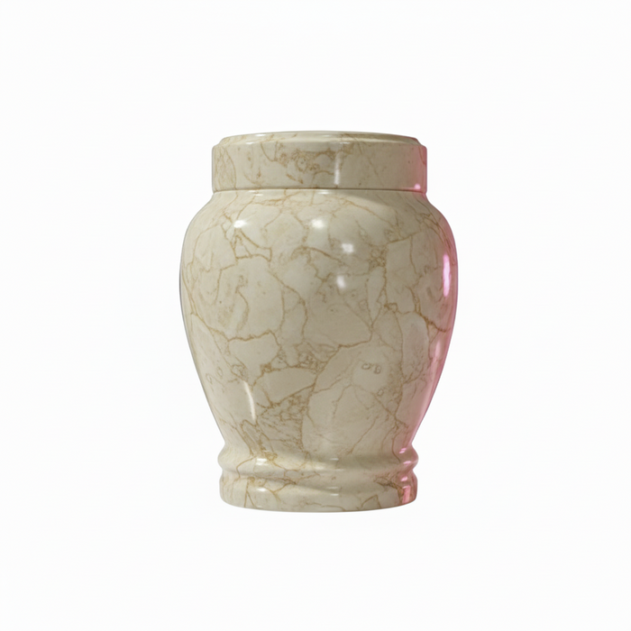 Calla - Crema Marfil Marble Urn
