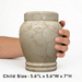 Calla - Crema Marfil Marble Urn - Child Size