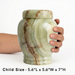 Grün - Light Green Onyx Urn - Child Size