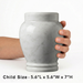 Luna - Carrara White Marble Urn - Child Size