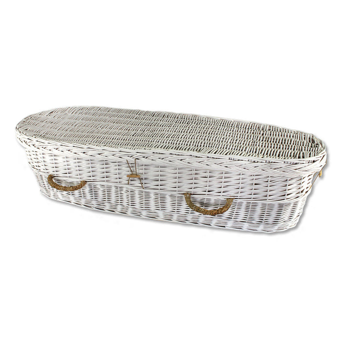 Biodegradable Child Willow Casket for Burial or Cremation without flower display (shown in 48 inches)