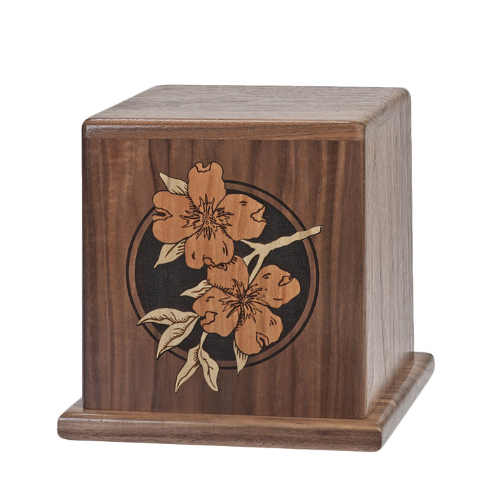 Dimensional Dogwood Wood Cremation Urn
