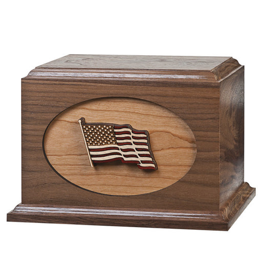 Dimensional American Flag Urn