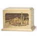 Dimensional Desert Scene Wood Urn
