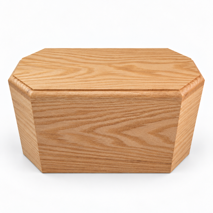 Oak Octagonal Companion Urn without Cross