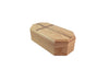 Octagonal Adult Oak Urn with Walnut Cross Inlay