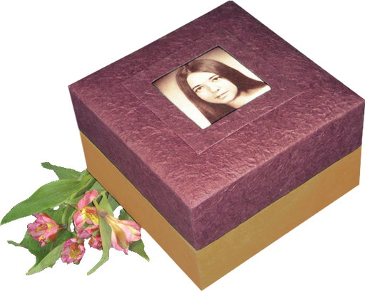 Embrace Earthurn Biodegradable Urn - Purple with Photo Frame