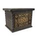 Flourish nameplate sample on back side of urn