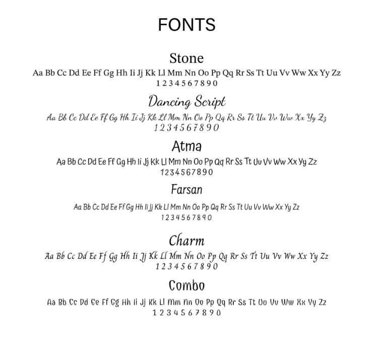 Font Choices
